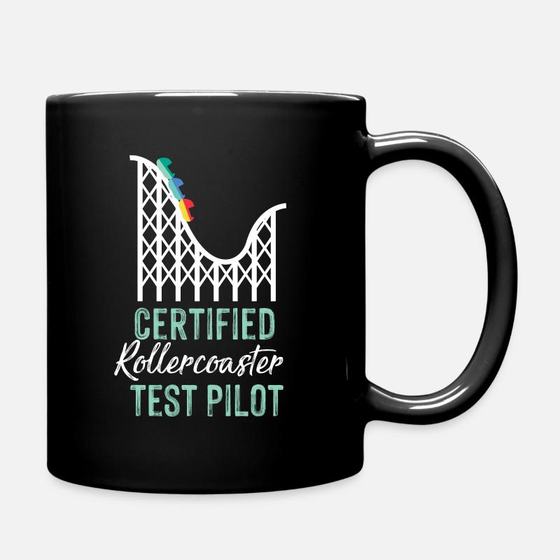 Certified Rollercoaster Test Pilot - Tasse einfarbig - Schwarz