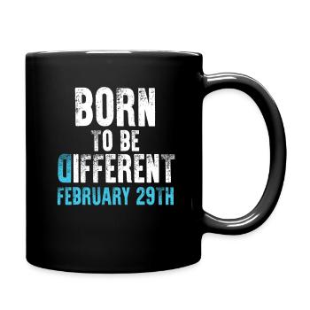 Né pour être différent - 29 février - Mug uni - noir - Droite