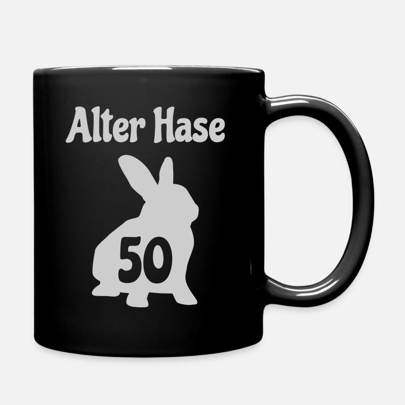 50. Geburtstag Alter Hase - Tasse einfarbig - Schwarz