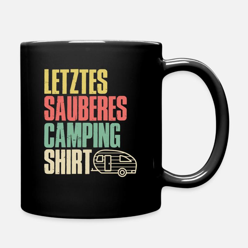 Letztes sauberes Camping Gewand - Tasse einfarbig - Schwarz