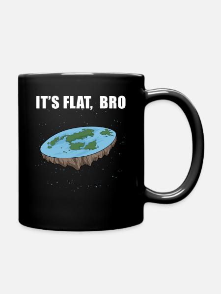 T-shirt Terre plate Earth Slice La Terre est plate - Mug uni - noir