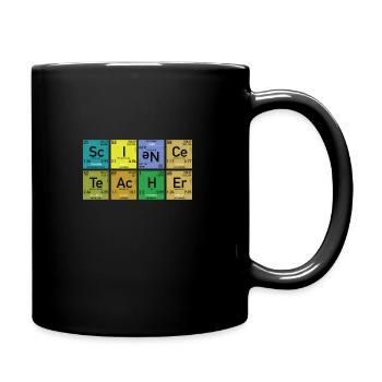 Nerd Funny Elements Science Teacher - Full Colour Mug - black - Right