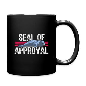 Seal of approval - Tasse einfarbig - Schwarz - Rechts