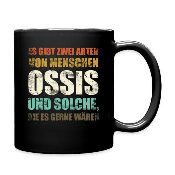 Zwei Arten von Menschen Ossis DDR Ostdeutschland - Tasse einfarbig - Schwarz - Rechts