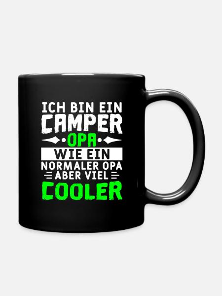 Ich bin ein Camper Opa - Tasse einfarbig - Schwarz