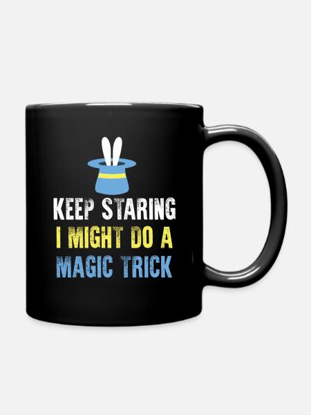 Magician magician rabbit - Full Colour Mug - black