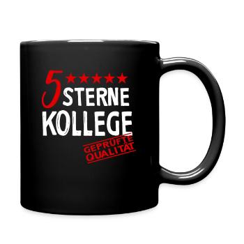 5 Sterne Kollege - Tasse einfarbig - Schwarz - Rechts