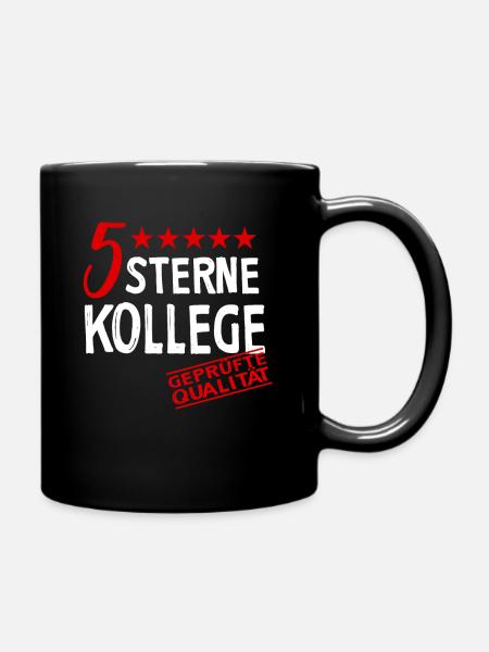 5 Sterne Kollege - Tasse einfarbig - Schwarz