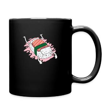 Riz à sushi au saumon - Mug uni - noir - Droite