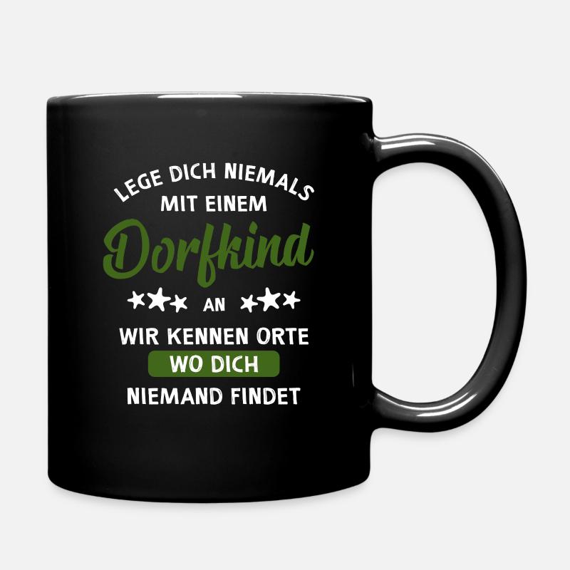 Dorfkind - Tasse einfarbig - Schwarz