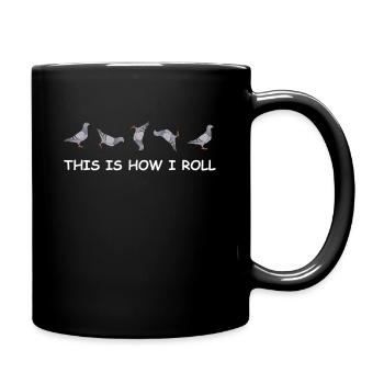 Pigeon Breeder Tshirt Voici comment je roule les pigeons - Mug uni - noir - Droite