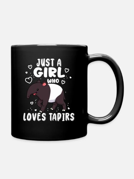 Tapir Shirt Damen Tapir Geschenk Schabracken-Tapir - Tasse einfarbig - Schwarz