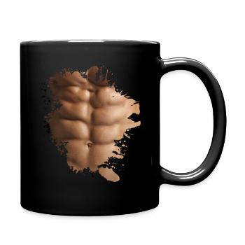 Sixpack sport fitness drôle amusant - Mug uni - noir - Droite