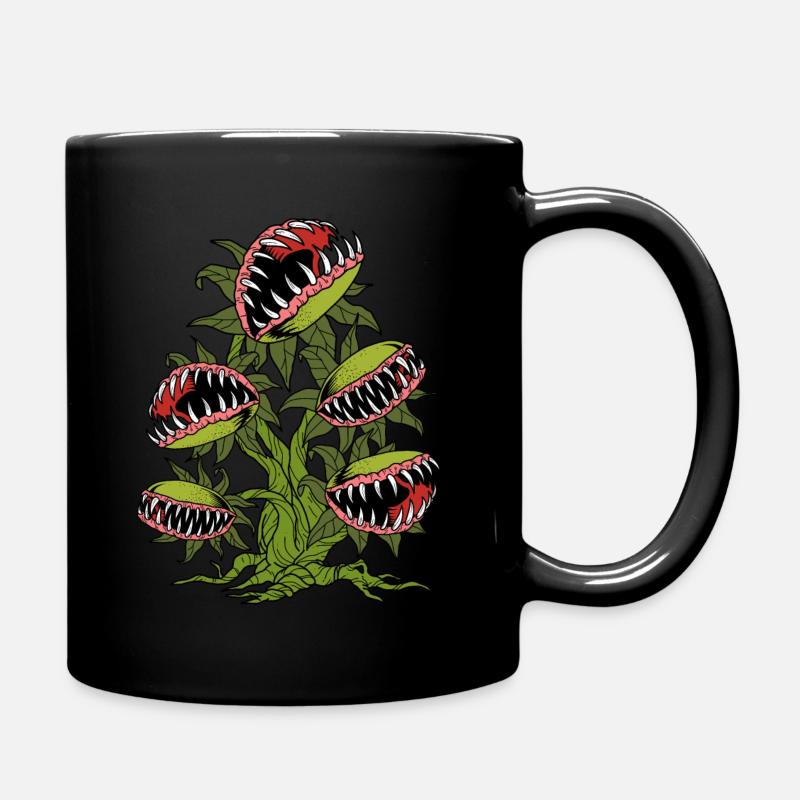 Venus Fliegenfalle Shirt Fleischfressende Pflanze - Tasse einfarbig - Schwarz