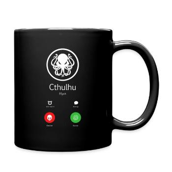 Rpg Cthulhu Cube D20 Board Game Gift Shirt - Full Colour Mug - black - Right