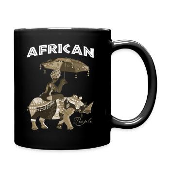 Afrika-Geschenkillustration afrikanisches afrikanisches T-Shirt - Tasse einfarbig - Schwarz - Rechts