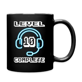 10e anniversaire 10 ans cadeau joueur - Mug uni - noir - Droite