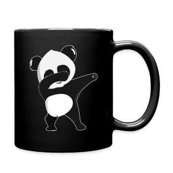 dabbing Panda - tanzender Pandabär Geschenkidee - Tasse einfarbig - Schwarz - Rechts