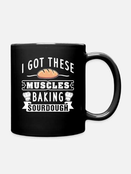 Baker bread baking sourdough gift - Full Colour Mug - black