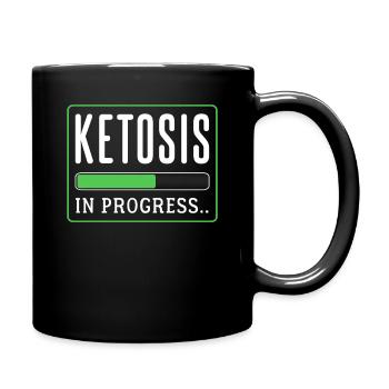 Keto Ketogen Ketose - Tasse einfarbig - Schwarz - Rechts