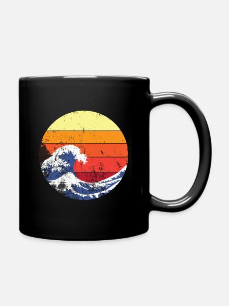 Vague rétro Japon - Mug uni - noir