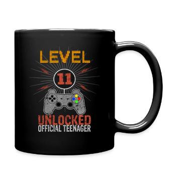 11. Geburtstag Teenager Gamecontroller - Tasse einfarbig - Schwarz - Rechts