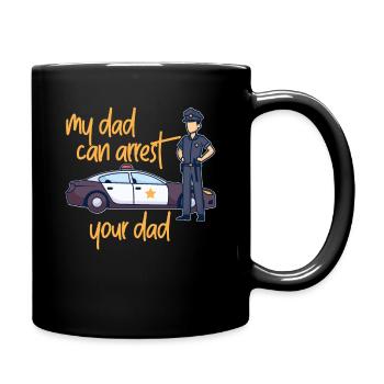 Officier de police police enfants père - Mug uni - noir - Droite