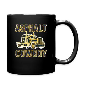 LKW Fahrer Brummi Fernfahrer Kraftfahrer Geschenk - Tasse einfarbig - Schwarz - Rechts