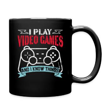 I play Video Games - Full Colour Mug - black - Right