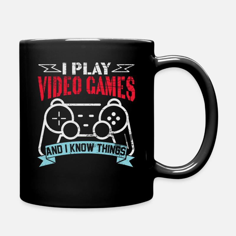 I play Video Games - Full Colour Mug - black