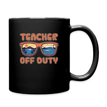 Funny Teacher Off Duty Preschool Teacher - Full Colour Mug - black - Right