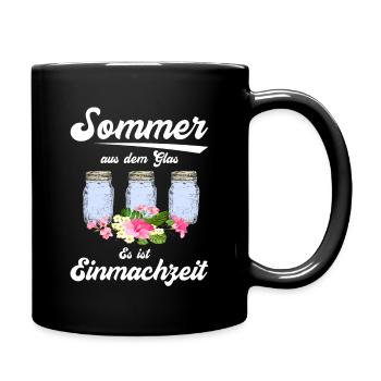 Gemüse und Obst im Einmachglas Einmachen Saison - Tasse einfarbig - Schwarz - Rechts