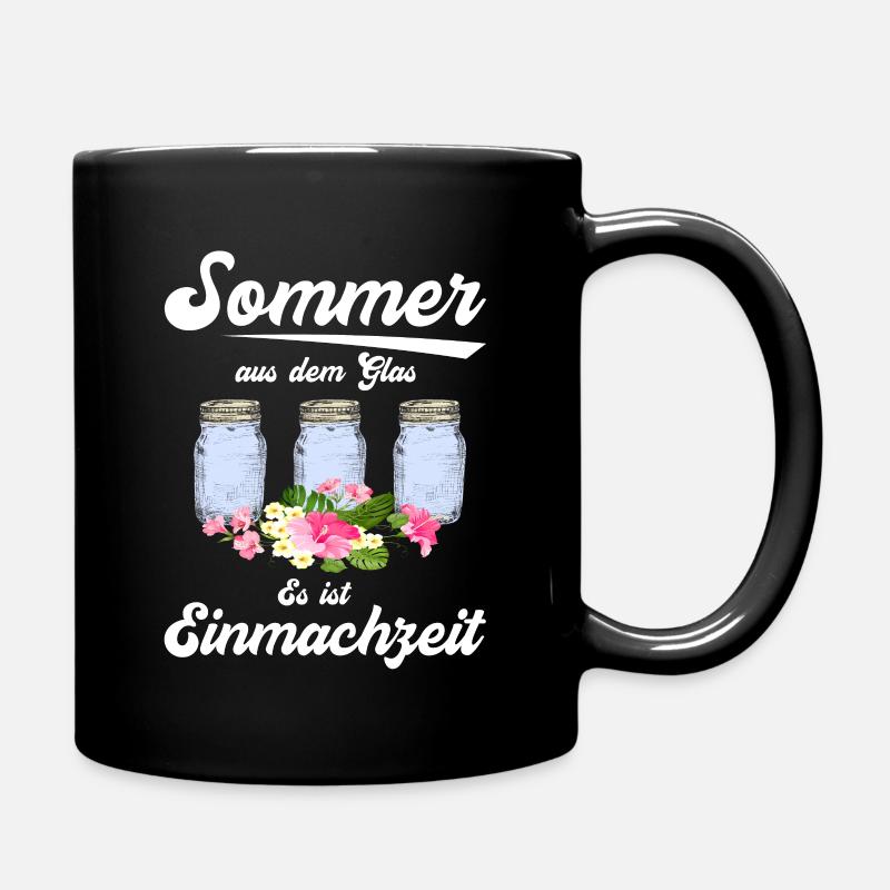 Gemüse und Obst im Einmachglas Einmachen Saison - Tasse einfarbig - Schwarz