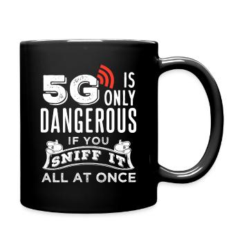Théorie du complot 5G - Mug uni - noir - Droite