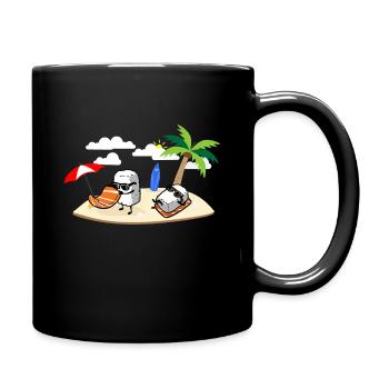 Vacation Sunshine Sushi - Japanese - Full Colour Mug - black - Right