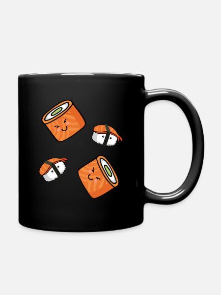 Sushi Bad Funny Design for Japan Fans - Full Colour Mug - black