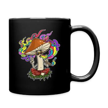 Magic Mushroom Halluzionogene Pilze Weed Shrooms - Tasse einfarbig - Schwarz - Rechts