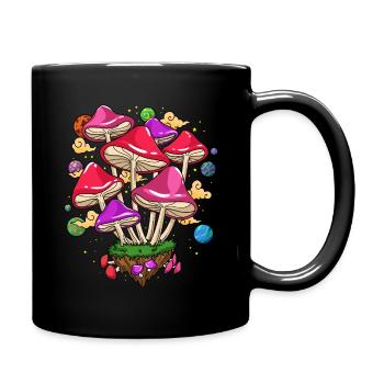Halluzinogene Pilze Sammeln Shrooms Magic Mushroom - Tasse einfarbig - Schwarz - Rechts