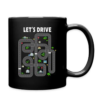 Massage de jeu de voiture de jouet automatique - Mug uni - noir - Droite