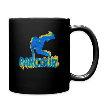 Parkour Parcour Freerunning Parkour Runner Jump - Full Colour Mug - black - Right