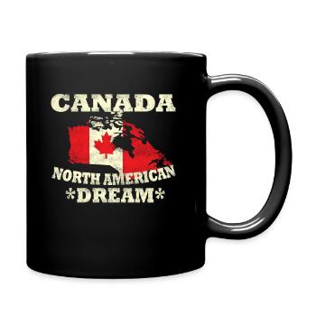 Canada Day Maple Flag Montreal Toronto Gift - Full Colour Mug - black - Right