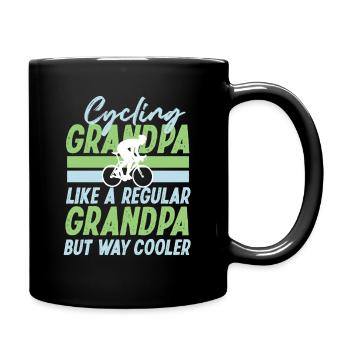 Bicycle grandpa - Full Colour Mug - black - Right