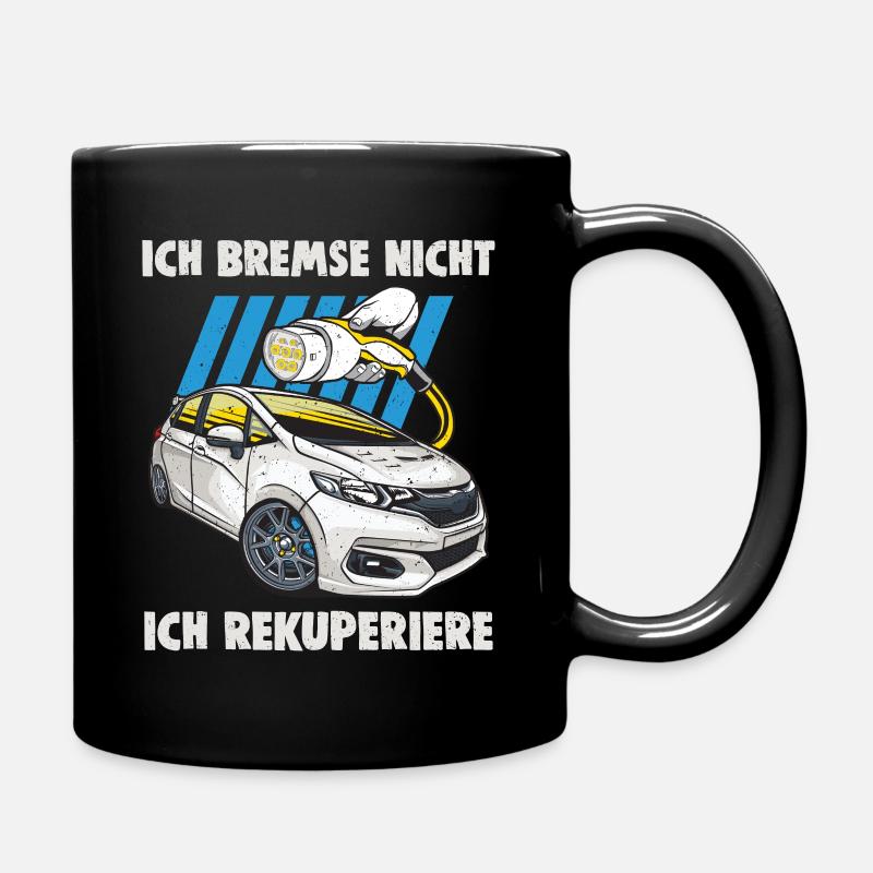 E-Auto Elektroauto Fahren Geschenk für E-Mobility - Tasse einfarbig - Schwarz