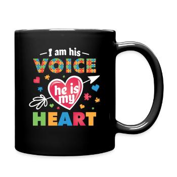 Autism Mom Autism Awareness Autism Superhero - Full Colour Mug - black - Right