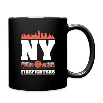 New York Firefighter - Full Colour Mug - black - Right