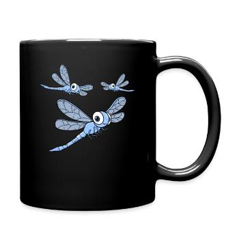 LIbelle Odonata Wasserjungfern - Tasse einfarbig - Schwarz - Rechts