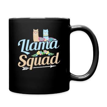 Llama Lama Squad - Full Colour Mug - black - Right