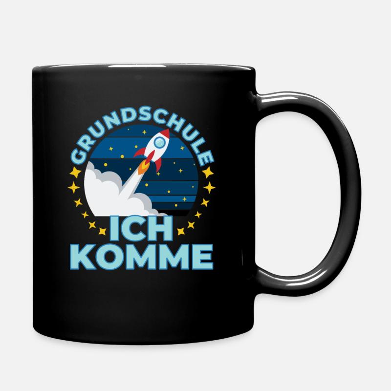 Einschulung 2021 Einschulungsgeschenk - Tasse einfarbig - Schwarz