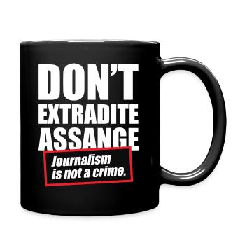 N'extradez pas le journalisme Assange n'est pas un crime - Mug uni - noir - Droite