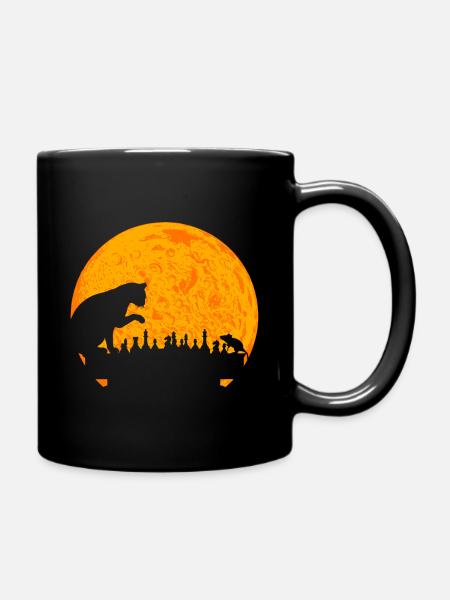 Jeu d’échecs chat boîtes à damier - Mug uni - noir